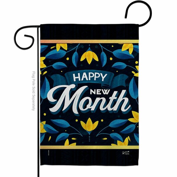 Patio Trasero 13 x 18.5 in. Happy New Month Sweet Life  Double-Sided Decorative Vertical Garden Flags - PA3902652